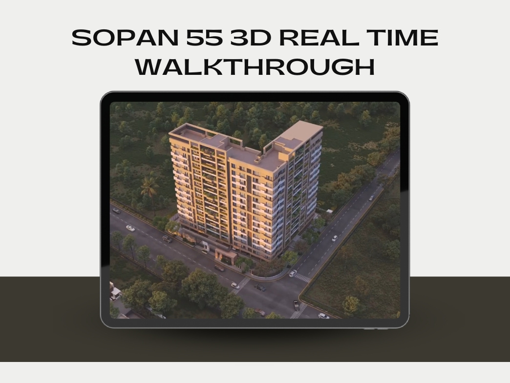 SOPAN 55 3D Real Time Walkthrough 2d animation 3d animation animation motion graphics real estate aimation virtual walkthrough development
