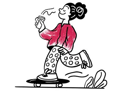 Ride the Vibe branding design girl graphic design header illustration landing line illustration ui vector website