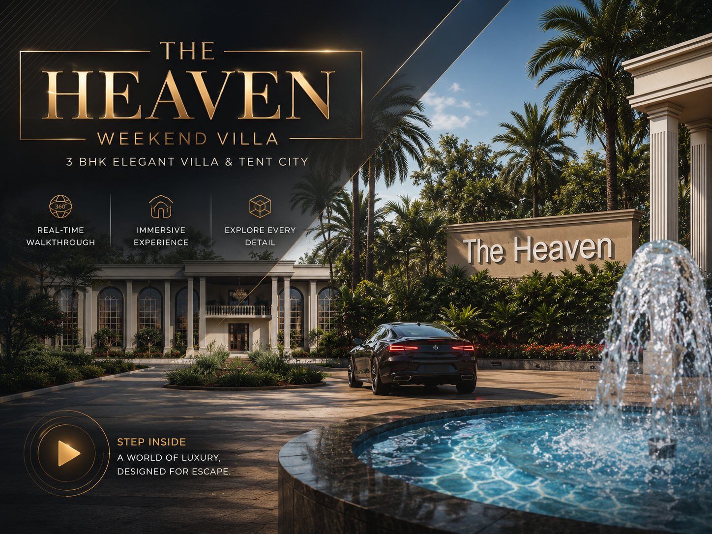 THE HEAVEN Walkthrough 2d animation 3d animtion animation app branding design graphic design illustration logo motion graphics real estate animation typography ui ux vector