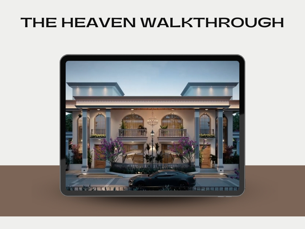THE HEAVEN Walkthrough 2d animation 3d animtion animation app branding design graphic design illustration logo motion graphics real estate animation typography ui ux vector