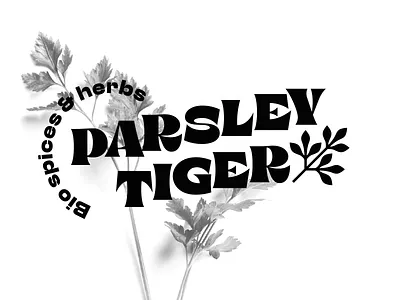 Parsley Tiger logo variant branding customtype design herbs lettering letters logo logotype type typography