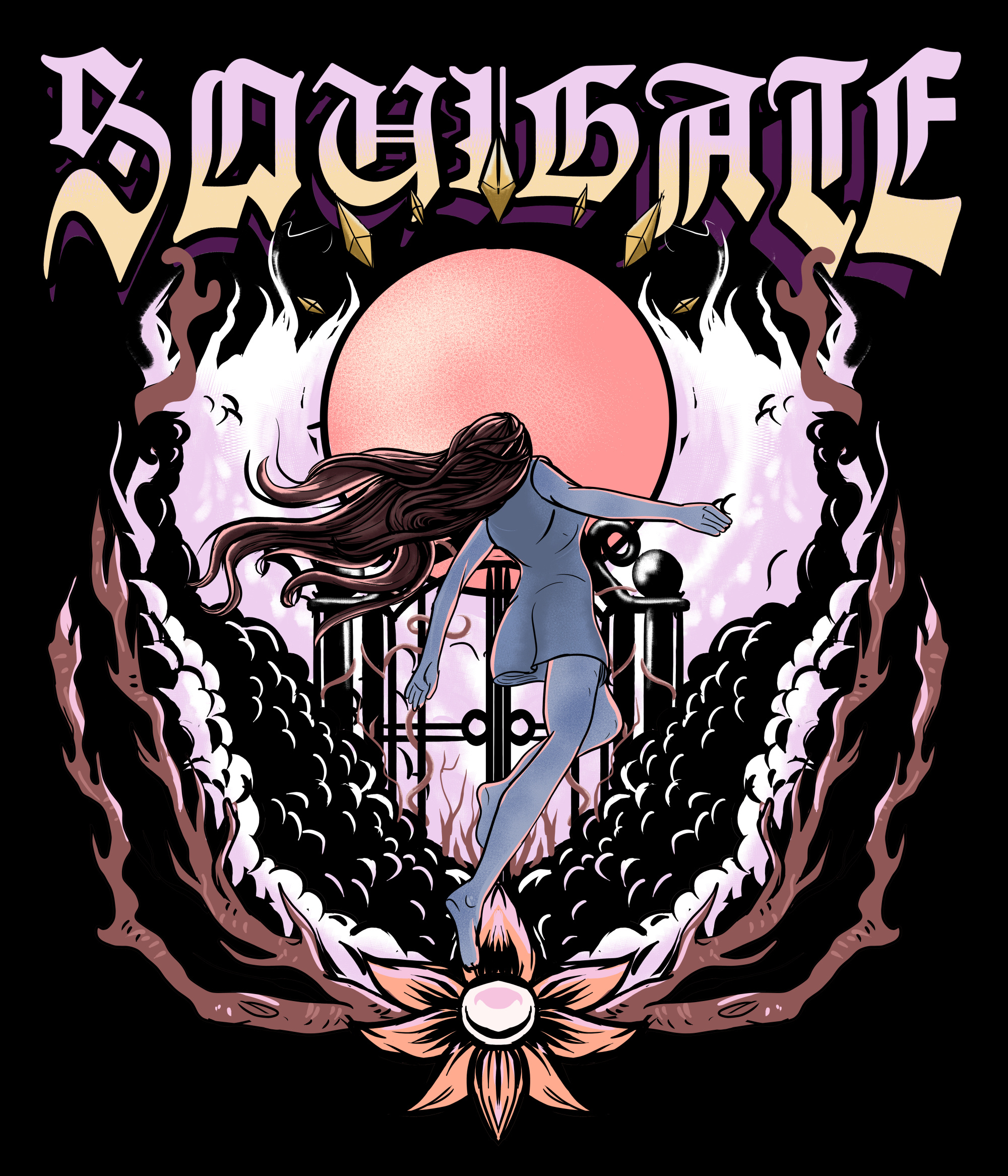 SOULGATE angel art artwork dark demons fantasy gate heaven hell poster soul