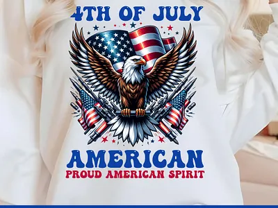 4th of July PNG, 4th of July Shirt, 4th of July Eagle T-Shirt apparel design