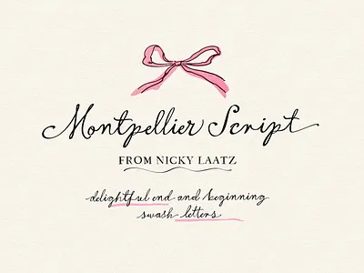 New! Montpellier Script calligraphy chic doodles font french invitation invite party script vintage wedding