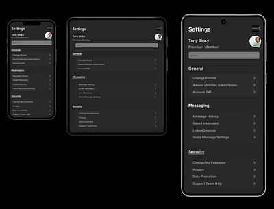 In-App Settings Page branding dailyui dailyui007 design figma graphic design settings ui uxui