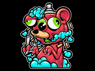 PUFFS - #artforsale art artwork branding cartoon clothing design illustration logo merch