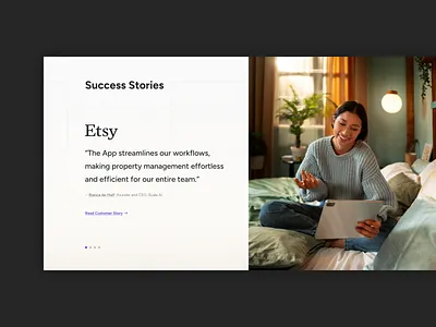 Client - Customer Review (Pinned) customer customer story design figma review section story success ui ux web website