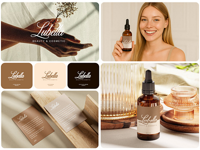 Serum Cosmetic Branding | Elegant Skincare Logo & Packaging Desi creative branding
