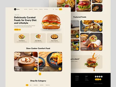 Food Website Design burger delivery design food food and drink food delivery food delivery landing page food delivery service food order home page landing page restaurant web web design webdesign website website design
