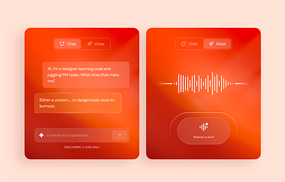 AI Chat/Voice Tabs ai app tabs ui widgets