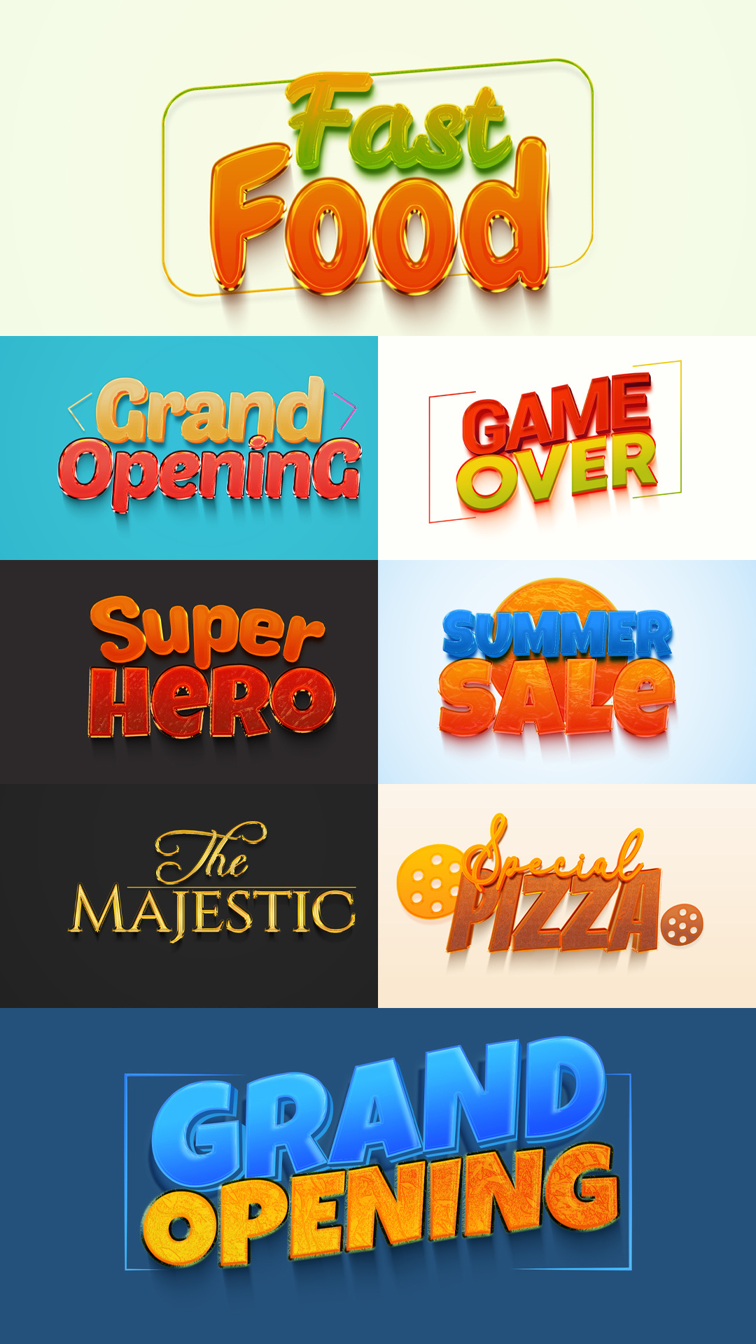 Creative 3d text effect galaxy