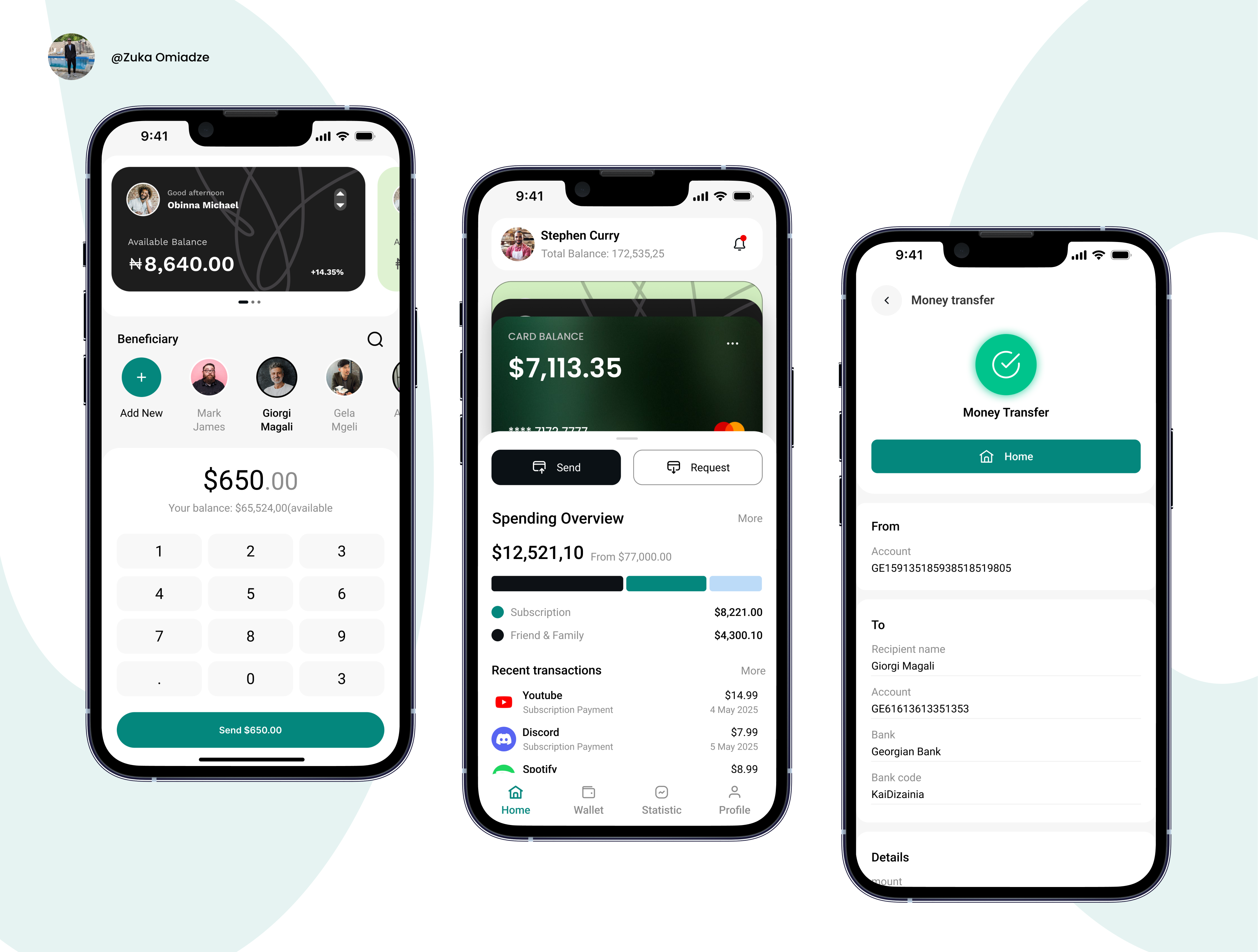 Modern Mobile Banking App UI – Clean & Seamless Experience app bank clean minimalist mobail ui