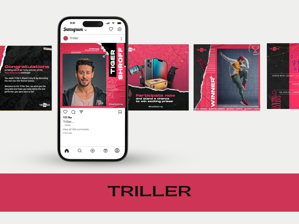 Triller - Social media post animation branding design graphic design illustration logo motion graphics poster design social media post design ui ux vector