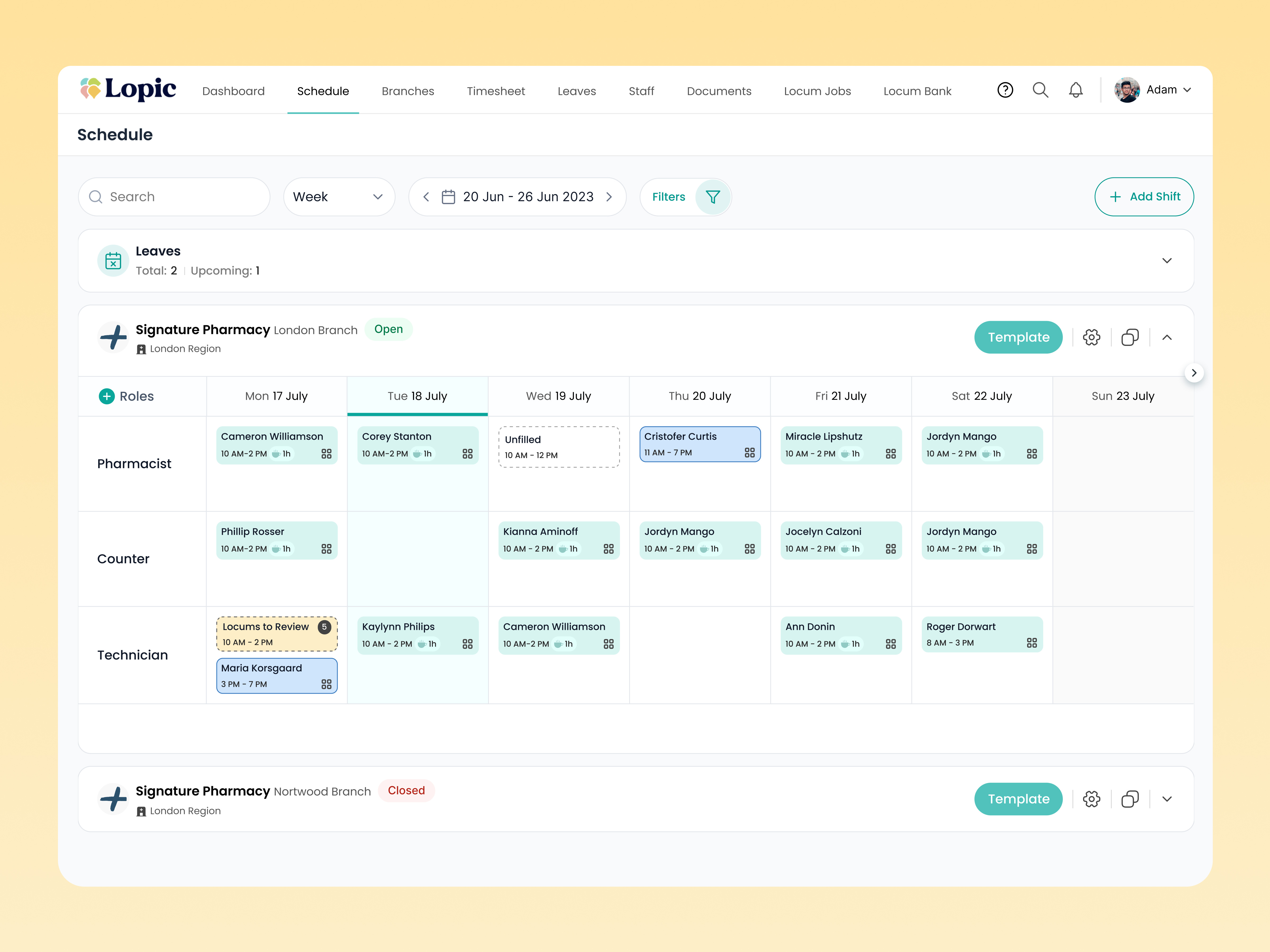 Example of Web App Design