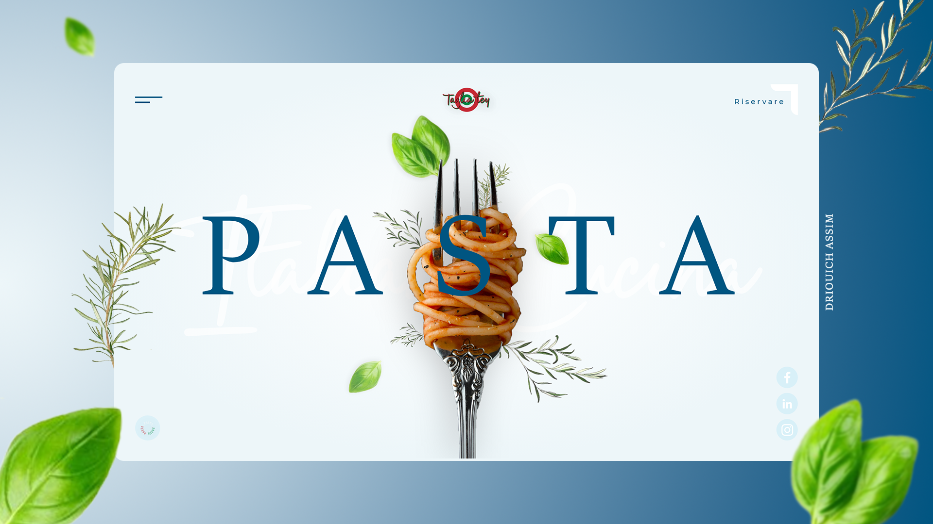 Tagliatey branding design design interface graphic design interface logo one shot pasta tagliatey ui uiux ux web