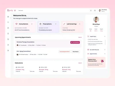 Patient Dashboard UI for Personalized Digital Healthcare appdesign patient dashboard patient file design patient management patient management app patient mobile app patient pop dashboard ui ui patient portal ui ux design ux