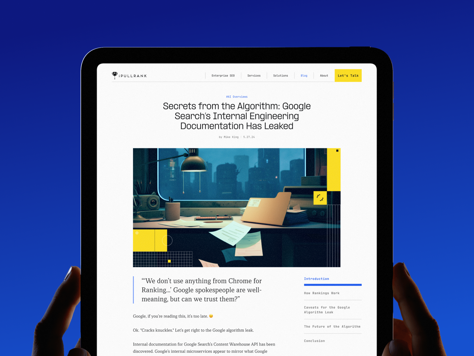 Example of iPullRank Blog Page