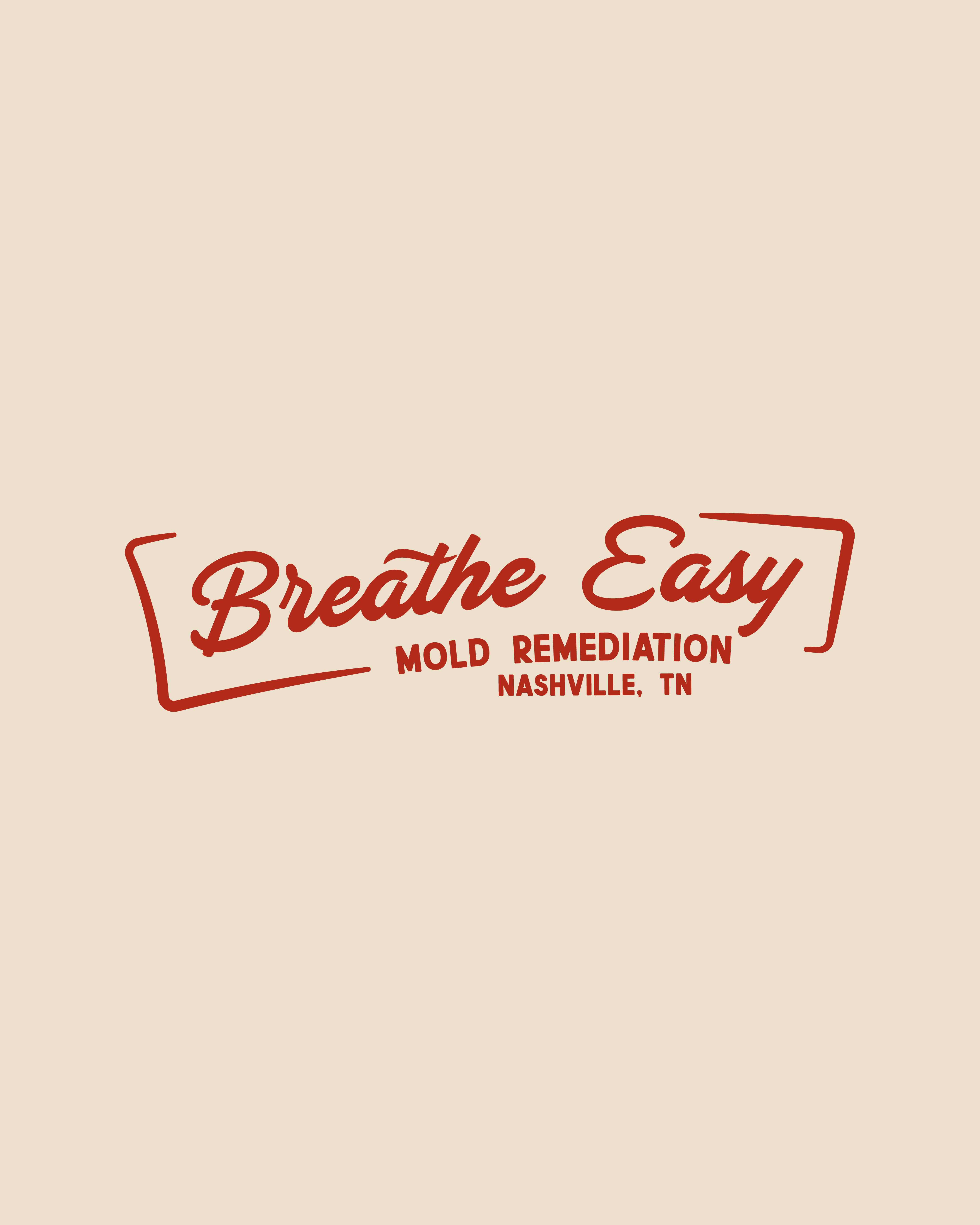 Breathe Easy Brand Identity brand identity branding custom font graphic design vintage logo