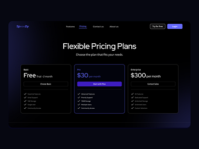 SaaS Pricing Page | UI Design animation figma modern ui pricing page pricing table saas ui subscription plans ui ui design uiux uiux design ux web web design