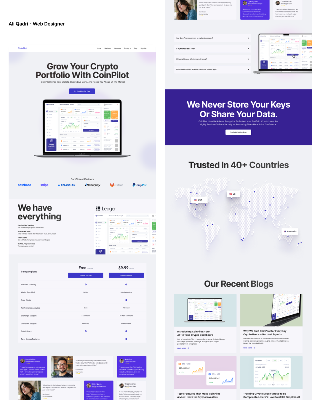 Landing Page Design for Crypto Exchange crypto landing page crypto web design crypto website landing page landing page design landing page web design ui design uiux ux design web design webdesign website design website designing