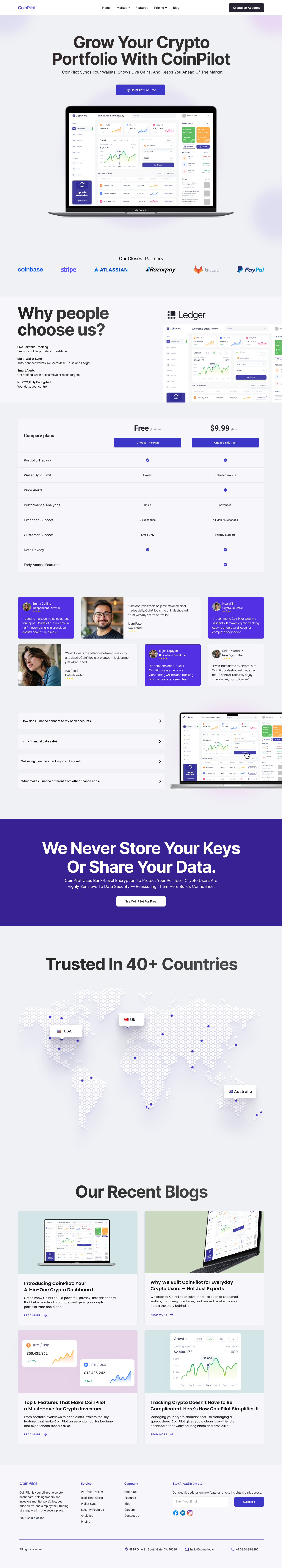 Landing Page Design for Crypto Exchange by Ali Qadri on Dribbble