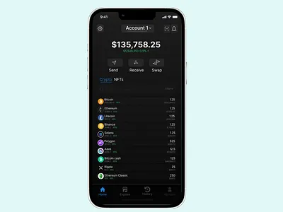 Web3 Defi Wallet crypto design graphic design illustration ui uiux ux web3