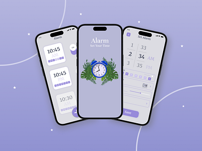 Alarm App alarm app figma tools mobile app mockup ui ui design user research ux design