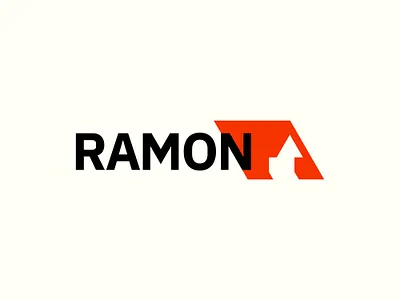 Ramon Roofing Logo a b c d e f g h i j k l m branding design logo ramon roofer vector
