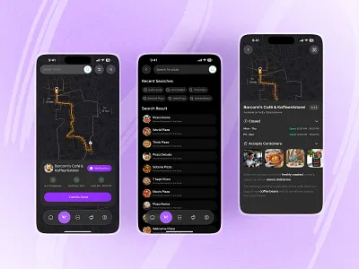 Food Packaging & Delivery App app design delivery app details page e commerce food food and drink food app food app ui food delivery food delivery app food ordering food packaging foodordering location page mobile mobile app mobile app design mobile ui online order app search page