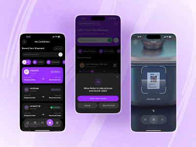Food Packaging & Delivery Mobile App allow popup app design delivery app e commerce food food and drink food app food app ui food delivery food delivery app food ordering food packaging foodordering mobile mobile app mobile app design mobile ui my containers page online order app scan page