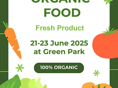 Organic Food Flyer branding business design flyer graphic design marketing print promotion