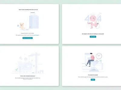 Error State Design – Improving User Experience During Downtime 404 error 500 error error pages session expired under maintenance