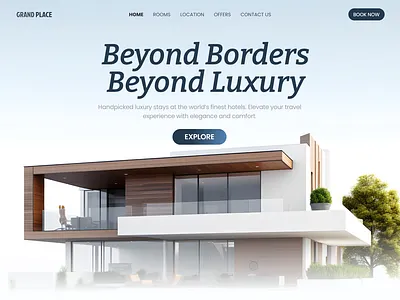 Hotel Booking website UI designer explore hotel hotel hotel booking hotel landing page hotel website landing page luxury hotel rent hotel travel agency travell ui design website
