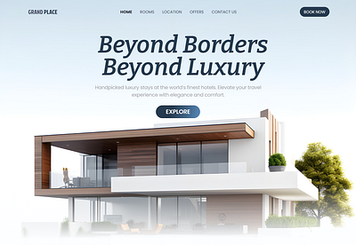Hotel Booking website UI designer explore hotel hotel hotel booking hotel landing page hotel website landing page luxury hotel rent hotel travel agency travell ui design website