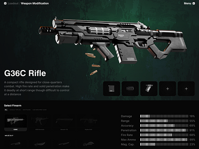 Select Loadout / Weapon modifications