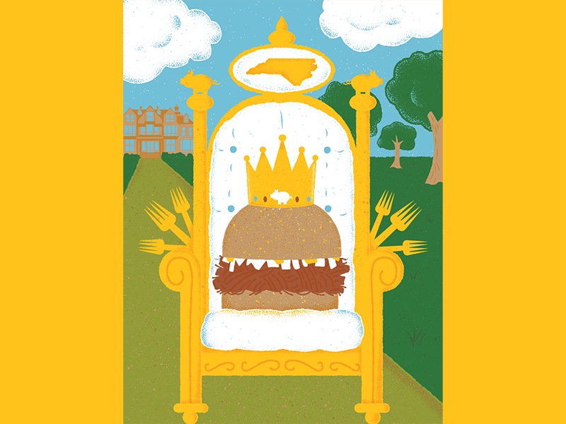 Our State - Pig Pickin' conceptual conceptual illustration editorial editorial illustration illustration james olstein james olstein illustrator jamesolstein.com our state pig pickin texture vector