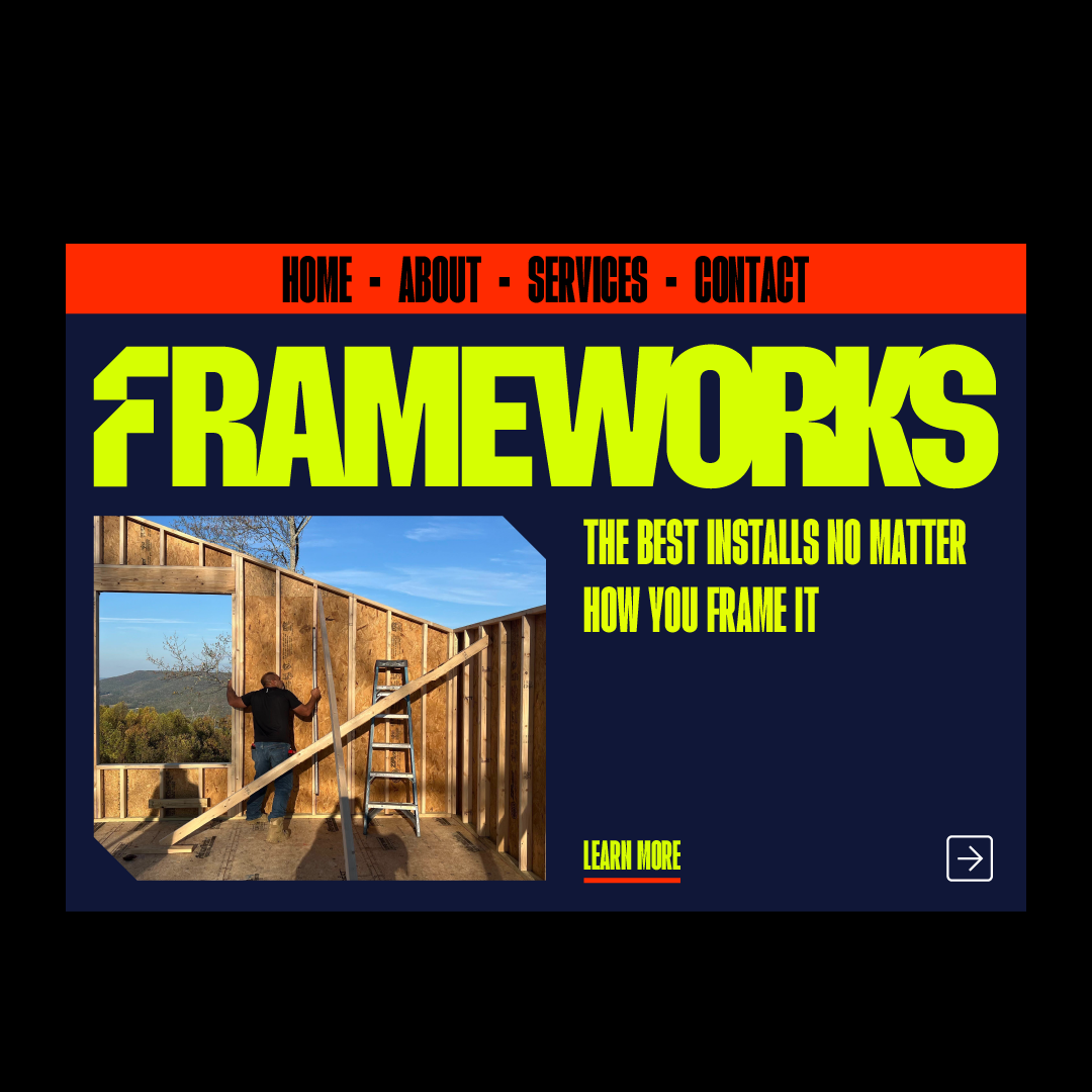 Frameworks Brand Identity brand identity branding color construction design design system graphic design logo visual identity website