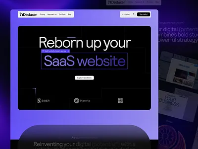 Deduxer - Webflow Studio for SaaS Ventures 3d agency ai branding design graphic design illustration logo saas ui web design webflow website