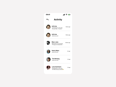 Activity Feed app dailyui design ui ux