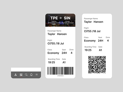 Boarding Pass app dailyui design ui ux