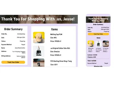 Post-Purchase Order Confirmation Experience app dailyui design shopping ui ux website