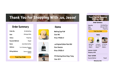 Purchase Receipt app dailyui design ui ux website