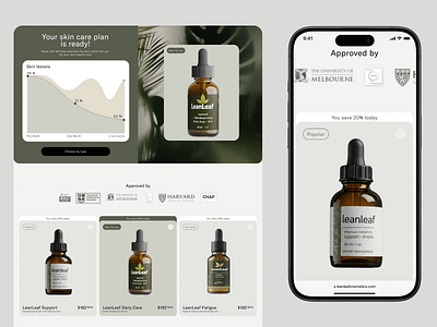 Landing page for Skincare Brand — UI/UX Design for Healthcare beauty cosmetics health and beauty healthcare healthcare branding healthtech medtech natural products personal care product web skincare skincare brand skincare ecommerce ui ux web web site wellness