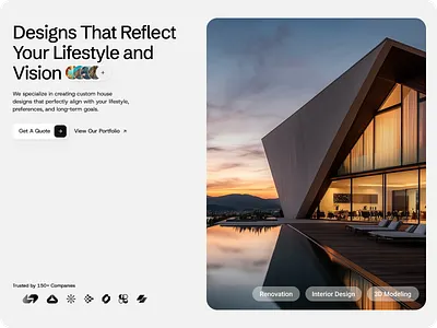 luxury home hero section architecturedesign creativestudio designinspiration dribbbleshots luxurydesign minimalui ui uxdesign webdesign