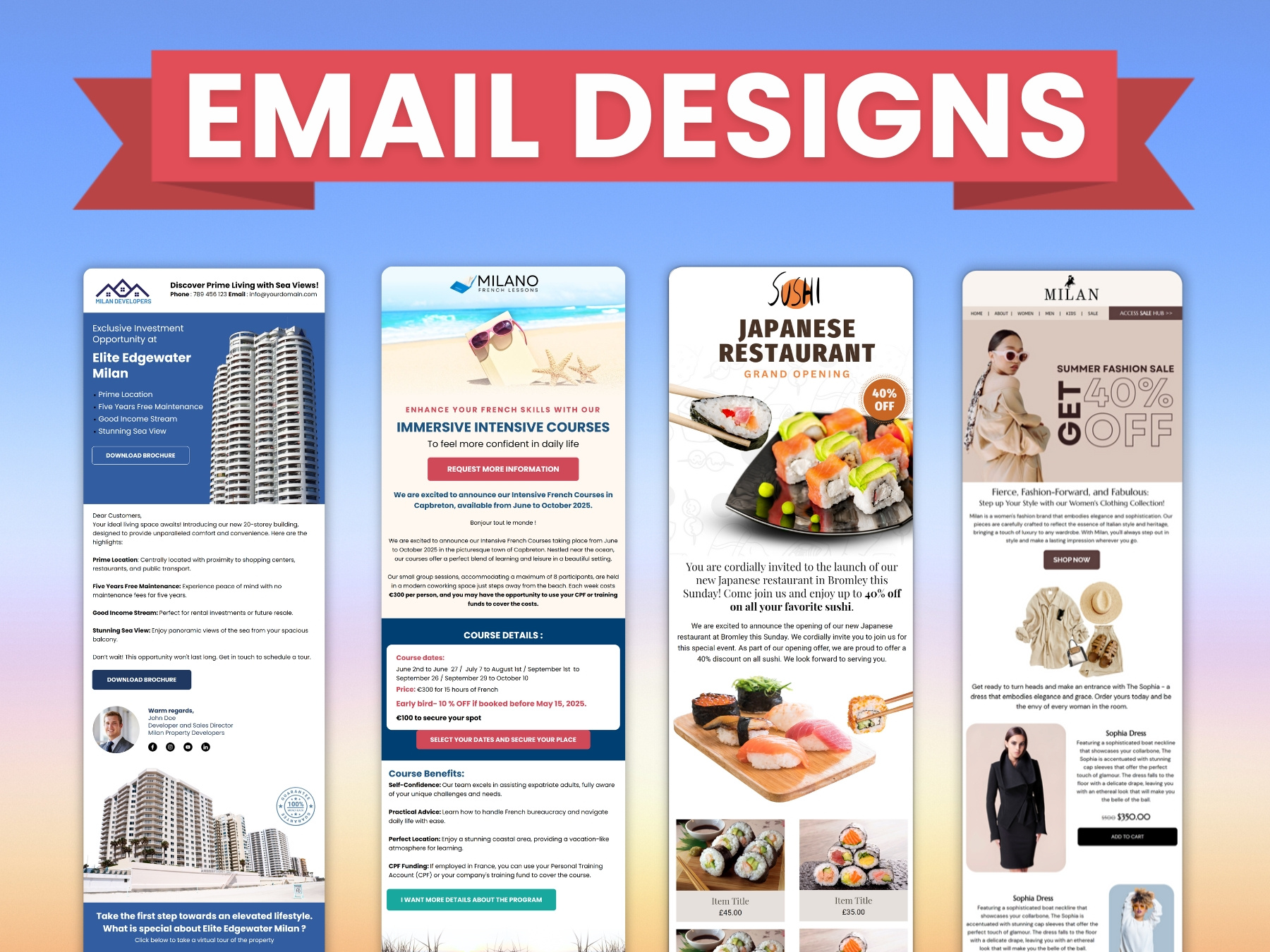 Example of Email Newsletter Templates 