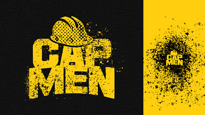 Capmen: Logo: Variants branding cement concrete construction contractor logo logo design rugged