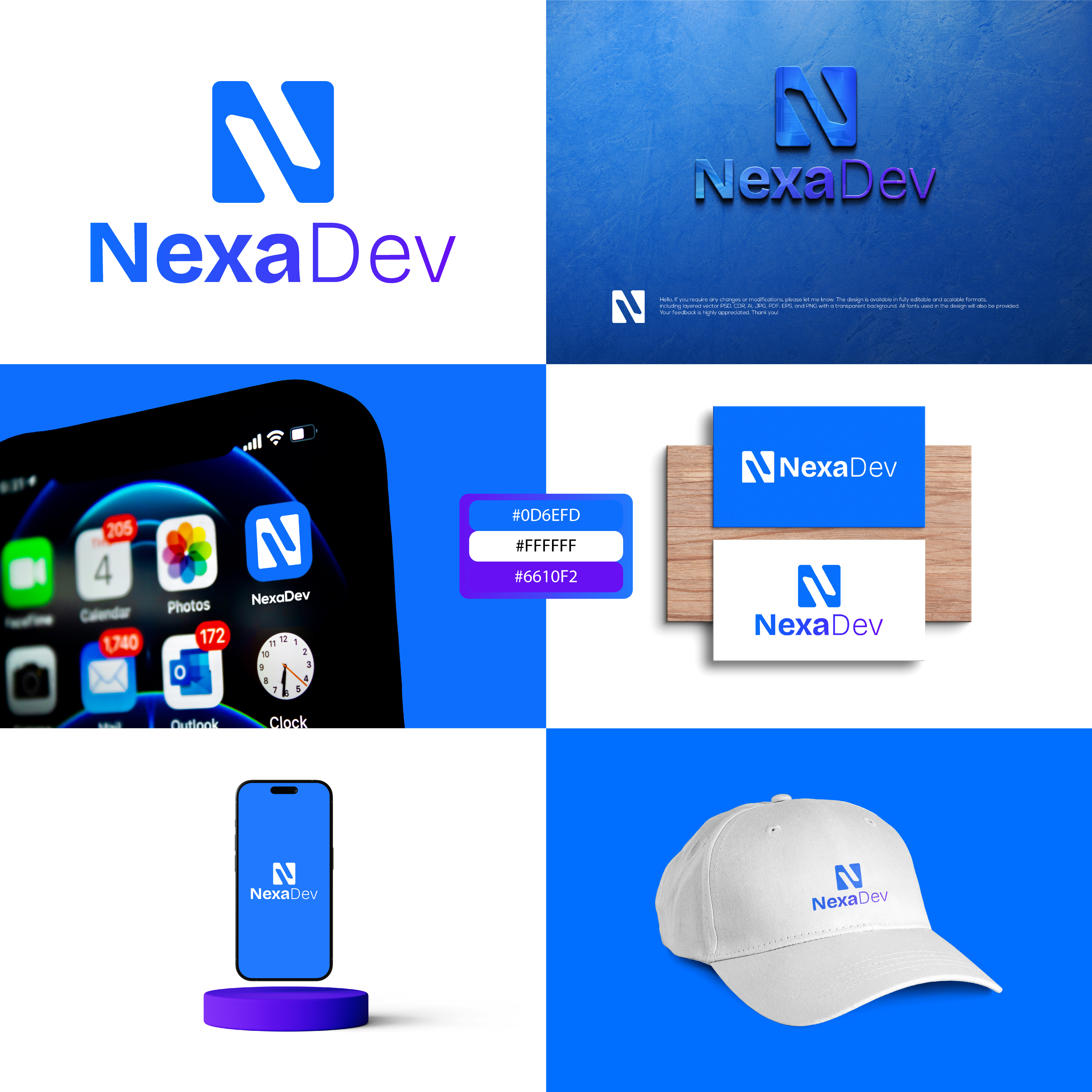 NexaDev – Modern Tech Company Logo Design branddesign brandingmockup logodesign logopresentation logotype modernbranding techlogo techstartup visualidentity