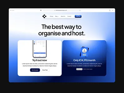 Web design SaaS company - Mock up 3d blue graphic design mock up motion graphics saas ui webdesign website website design