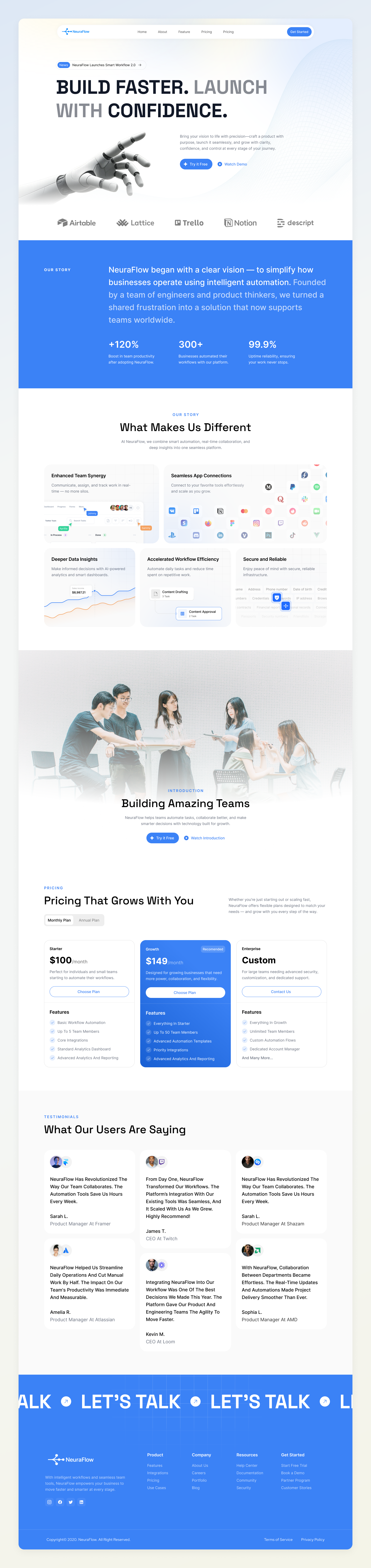Example of Custom Website UI Design