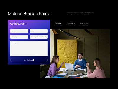 Agency - Clean Contact Form Design agency clean design contact form creative agency cta form figma ui design web design website